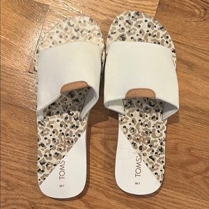 TOMS Women's White Slide Sandals